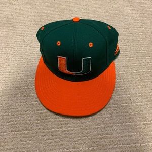 Adidas Miami Hurricane Fitted Baseball Hat